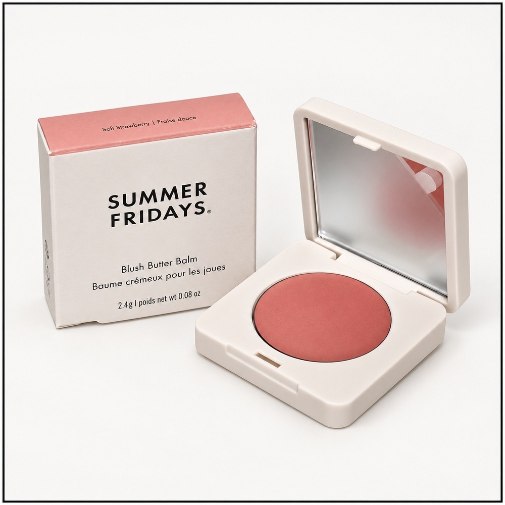 Summer Fridays Blush Butter Balm Soft Strawberry 2.4g Cream Blush New in Box